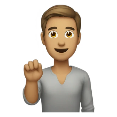 man greeting sticker