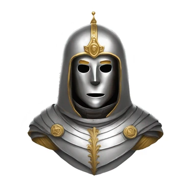 king baldwin IV in silver full face mask up sticker