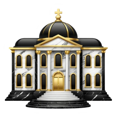 Black and white marble mansion aesthetics with shiny gold accents sticker