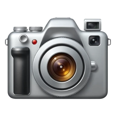 photo camera, classic design, apple emoji style, no text sticker