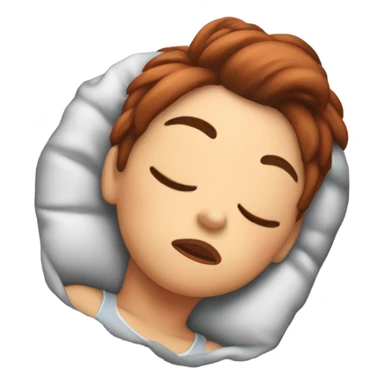 garota ruiva dormindo sticker