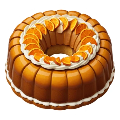 Bundt cake with pumpkin pie in the middle  sticker