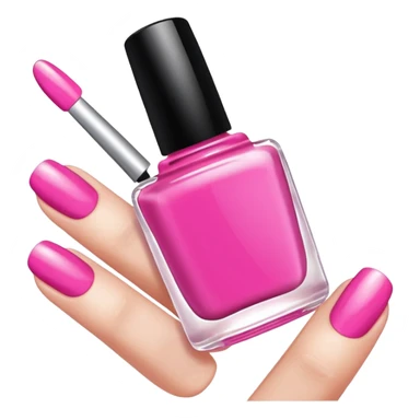 Pink nail polish sticker