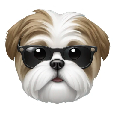 Shih Tzu wearing sunglasses sticker
