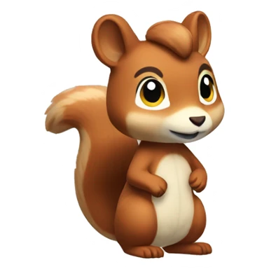Animal crossing squirrel sticker