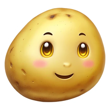 Potato shining like its the sun sticker