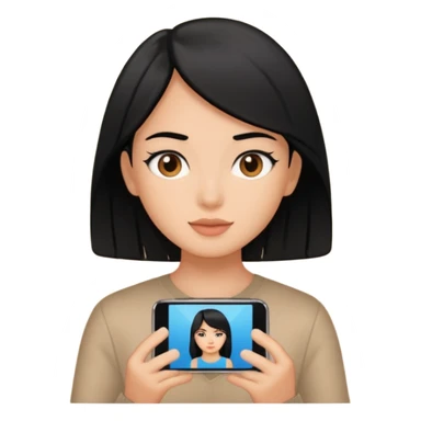 THAT PERSONA HAVE A BLACK HAIR AND ARE UPLOADING VIDEOS sticker