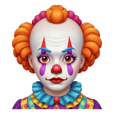 Sad clown emoji sticker