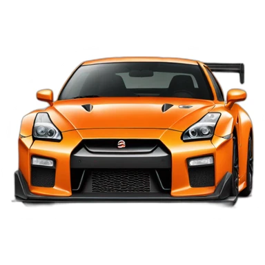 Nissane gtr orange sticker