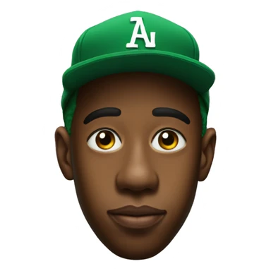 Tyler the creator with dark green hat sticker