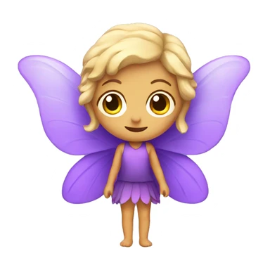 Fairy with purple wings sticker