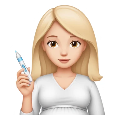 girl with pregnant test sticker