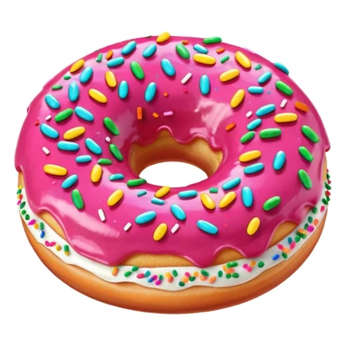 Pink donut sticker