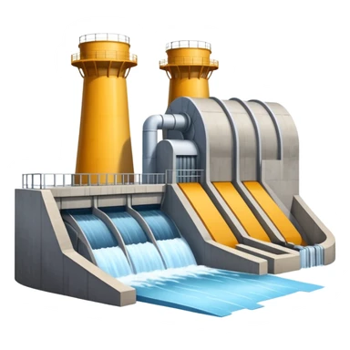 hydroelectric power plant sticker