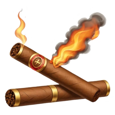 cigar with a prohibition symbol sticker