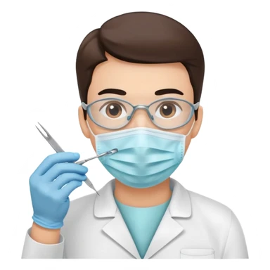 Tooth extracted by tweezer holder by dentist  sticker