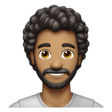 Homem moreno de cabelo escuro que produz conteúdo para interent sticker