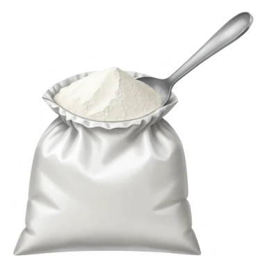 Little ziploc bag of white powder and a spoon sticker