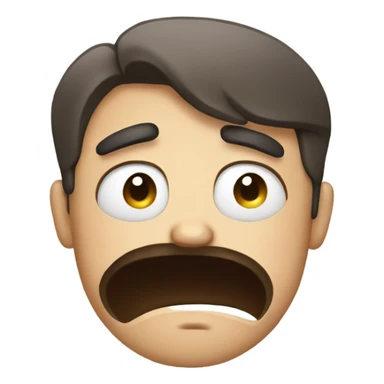 Tired annoyed face sticker