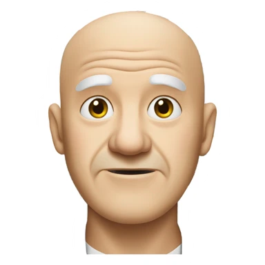 Bald old man holding bars in jail sticker