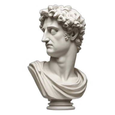 greek statue thinking meme sticker