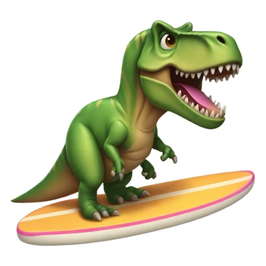 T-Rex on surfboard sticker