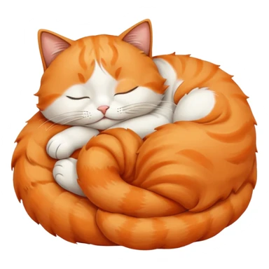 Curled Sleeping Cat sticker