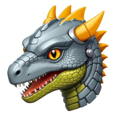  Cool Edgy Shiny Futuristic Greymon-Reptile full body sticker