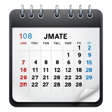 calendar with a single date highlighted sticker