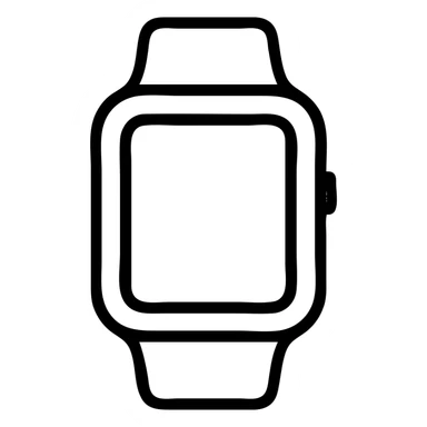watch, outlined icon style, clean lines, no fill sticker