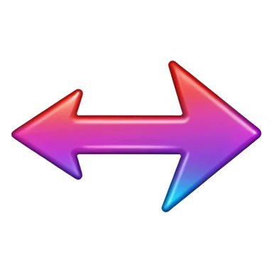 color gradient between red and purple glitter arrow right sticker