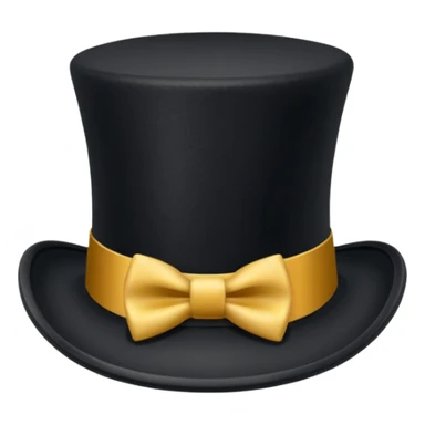 top hat with "$" print sticker