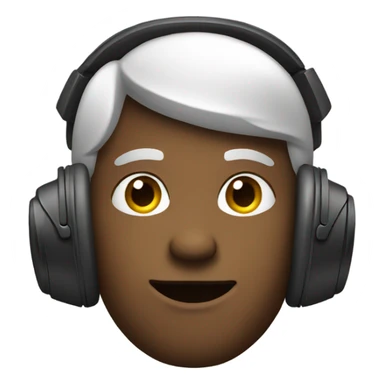 Guy with headphones sticker