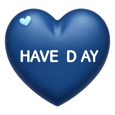 Dark blue heart with the words Have a Good Day in the middle sticker