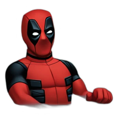 Deadpool's in jacuzzi sticker