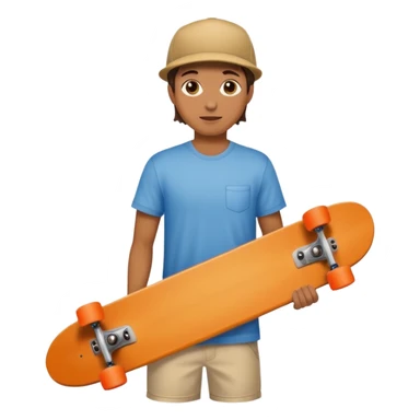 holding skateboard sticker