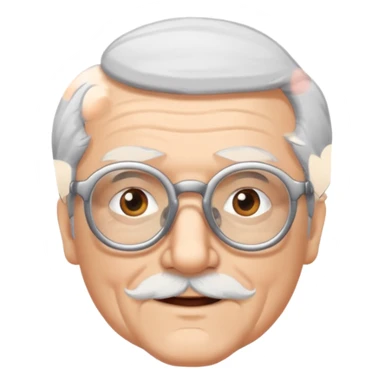 old man white neutral face with eyewear sticker