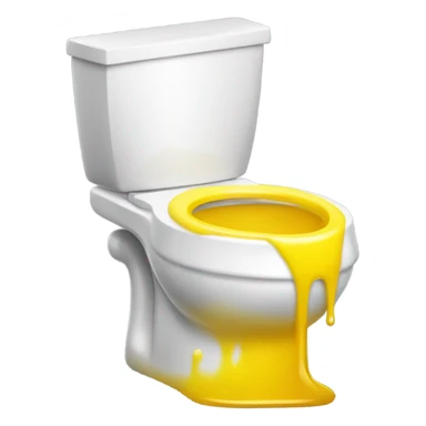 A toilet full of a yellow liquid   sticker