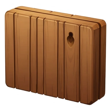 one cartoon like wood plank sticker