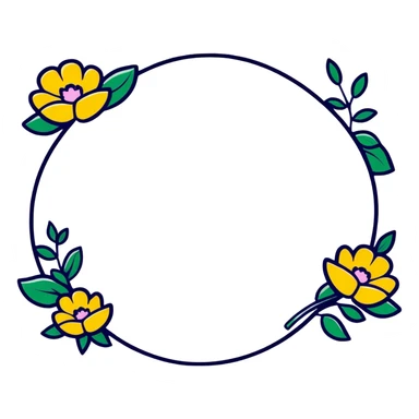 welcome banner with flowers sticker