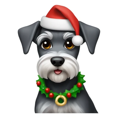 Schnauzer Christmas elf ￼ sticker
