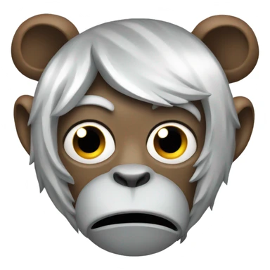 A monkey mad of tin foil sticker