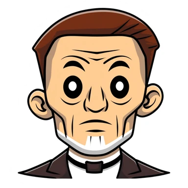 scared John Brown sticker