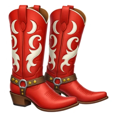 Red cowboy boots sticker