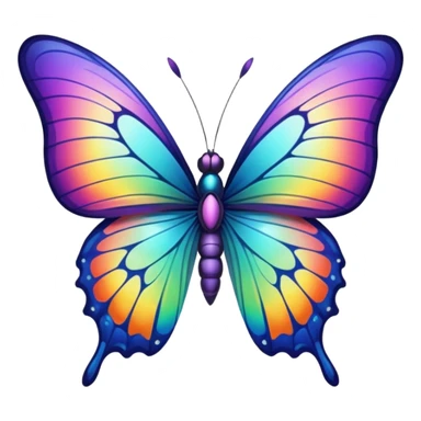 bright butterfly clear background sticker
