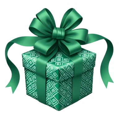 a green (#00ff33) christmas gift. sticker