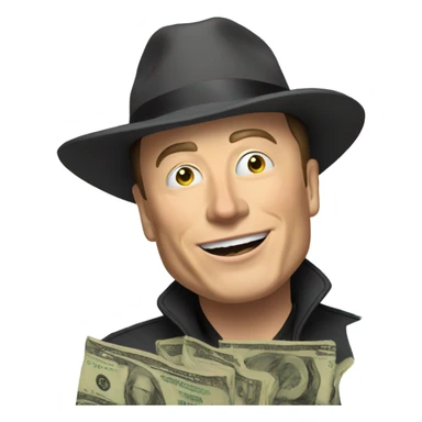 Elon Reeve Musk Counting money sticker