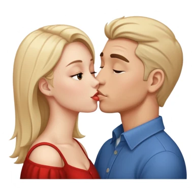 Man kissing a woman sticker