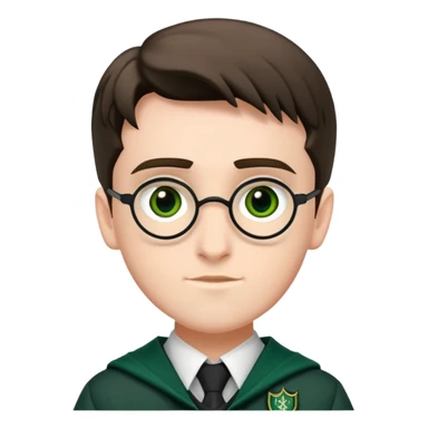 Scott Fern is Adrian Pucey  in harry potter, wear hogwarts slytherin uniform sticker