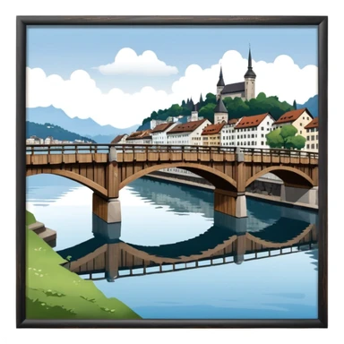 Kappelbrücke Luzern sticker